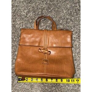 Dooney & Bourke Vintage Ginger Leather Convertible Backpack Tote Bag- Tan/Camell